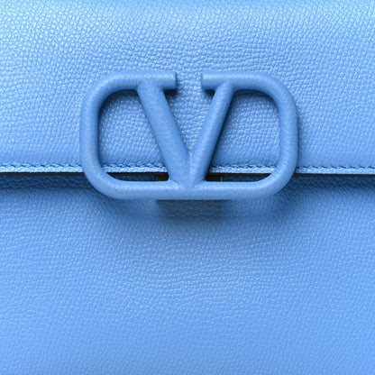 Valentino Garavani Grainy Calfskin Small VSling Top Handle Bag Blue 7 of 9
