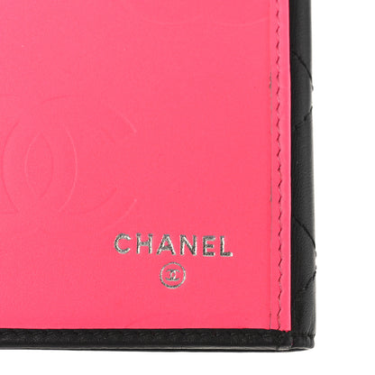 Chanel Calfskin Quilted Cambon Long Double Wallet Black 6 of 10