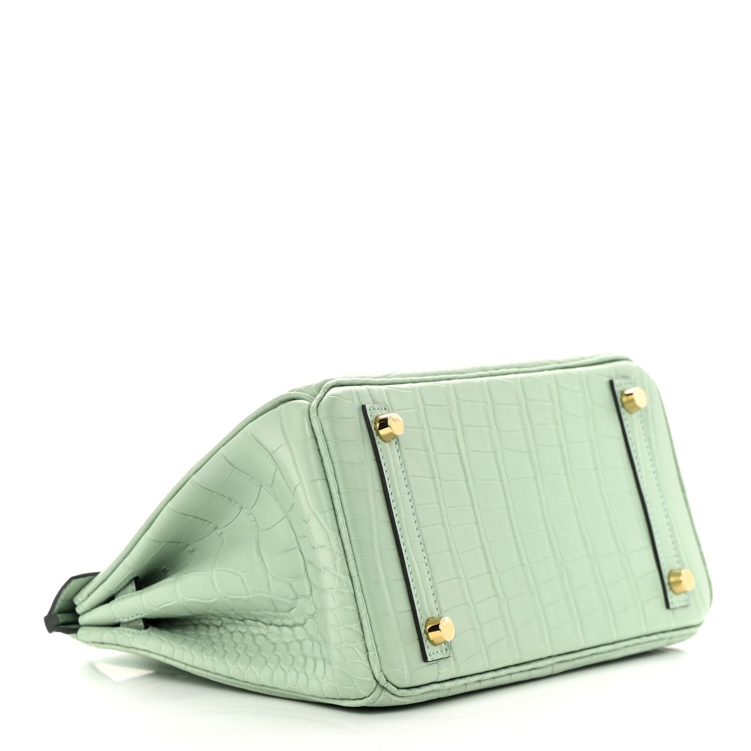 Hermes Matte Alligator Birkin 25 Vert D'eau 4 of 12