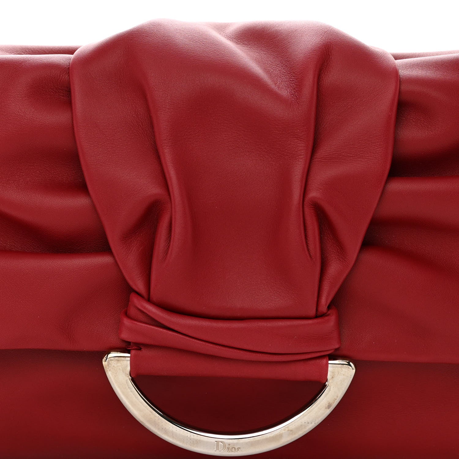 Christian Dior Lambskin Small Demi Lune Flap Red 8 of 10