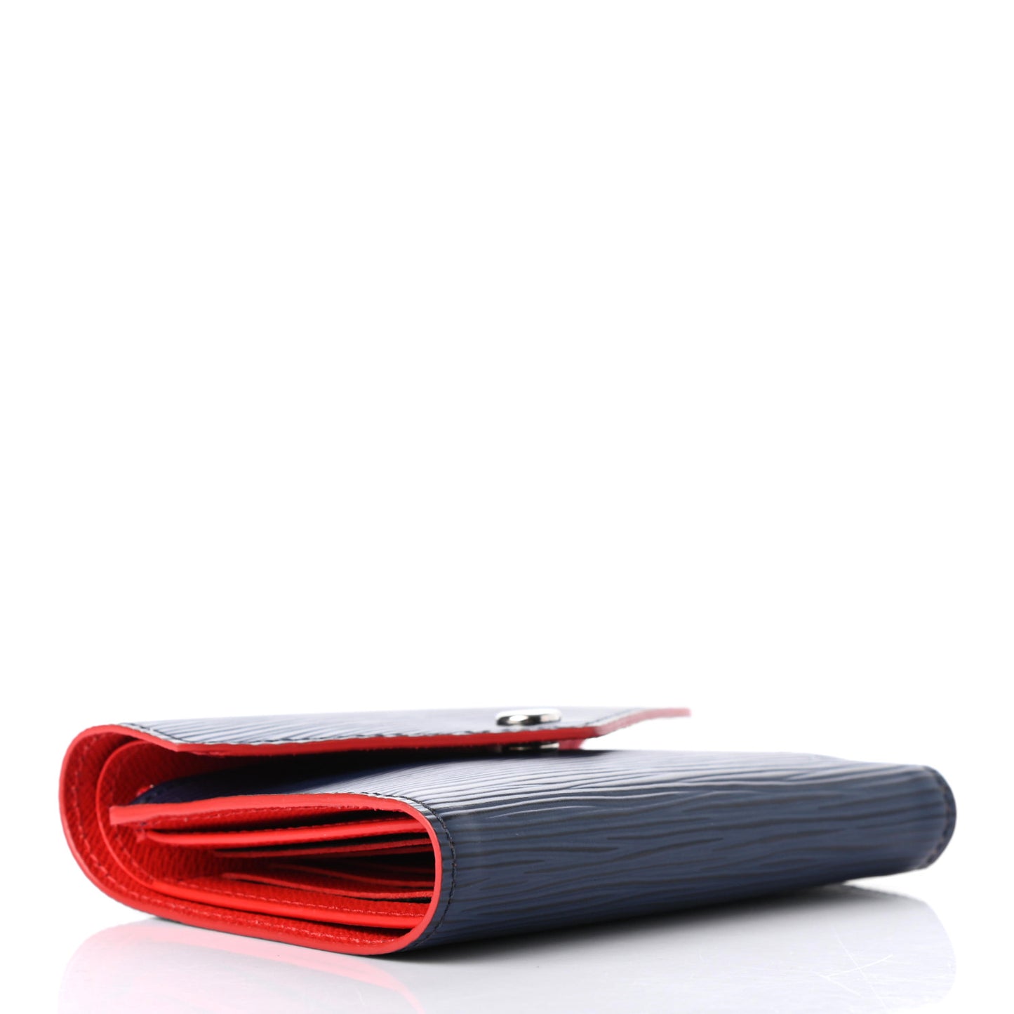 Epi Victorine Wallet Indigo Coquelicot