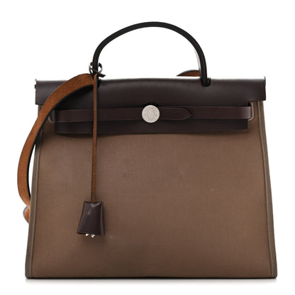 Hermes Vache Hunter Toile Herbag Zip 31 PM Etoupe Ebene 1 of 16