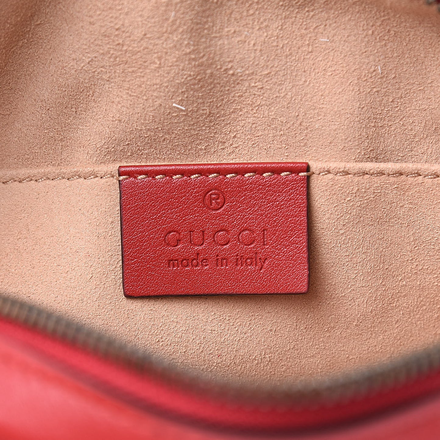 Calfskin Matelasse GG Marmont Belt Bag 75 30 Hibiscus Red