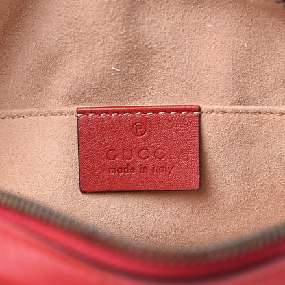 Gucci Calfskin Matelasse GG Marmont Belt Bag 75 30 Hibiscus Red 6 of 12