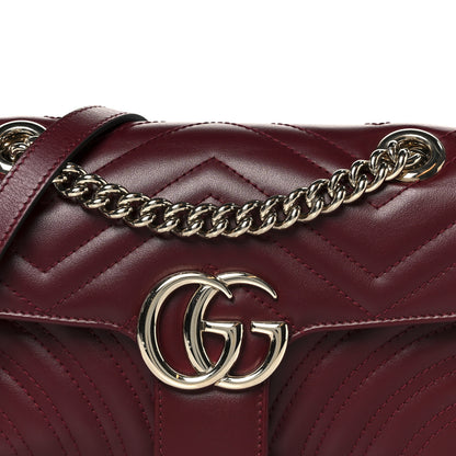 Gucci Lambskin Matelasse Mini GG Marmont Shoulder Bag Rosso Ancora 8 of 11