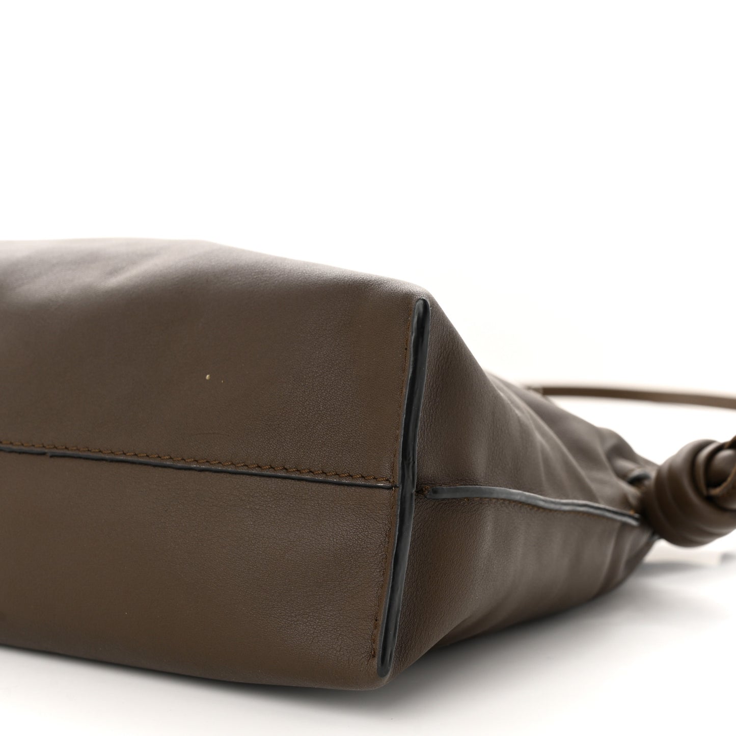 Nappa Medium Flamenco Knot Bag Chocolate