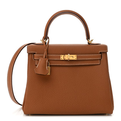 Hermes Togo Kelly Retourne 25 Gold 1 of 12