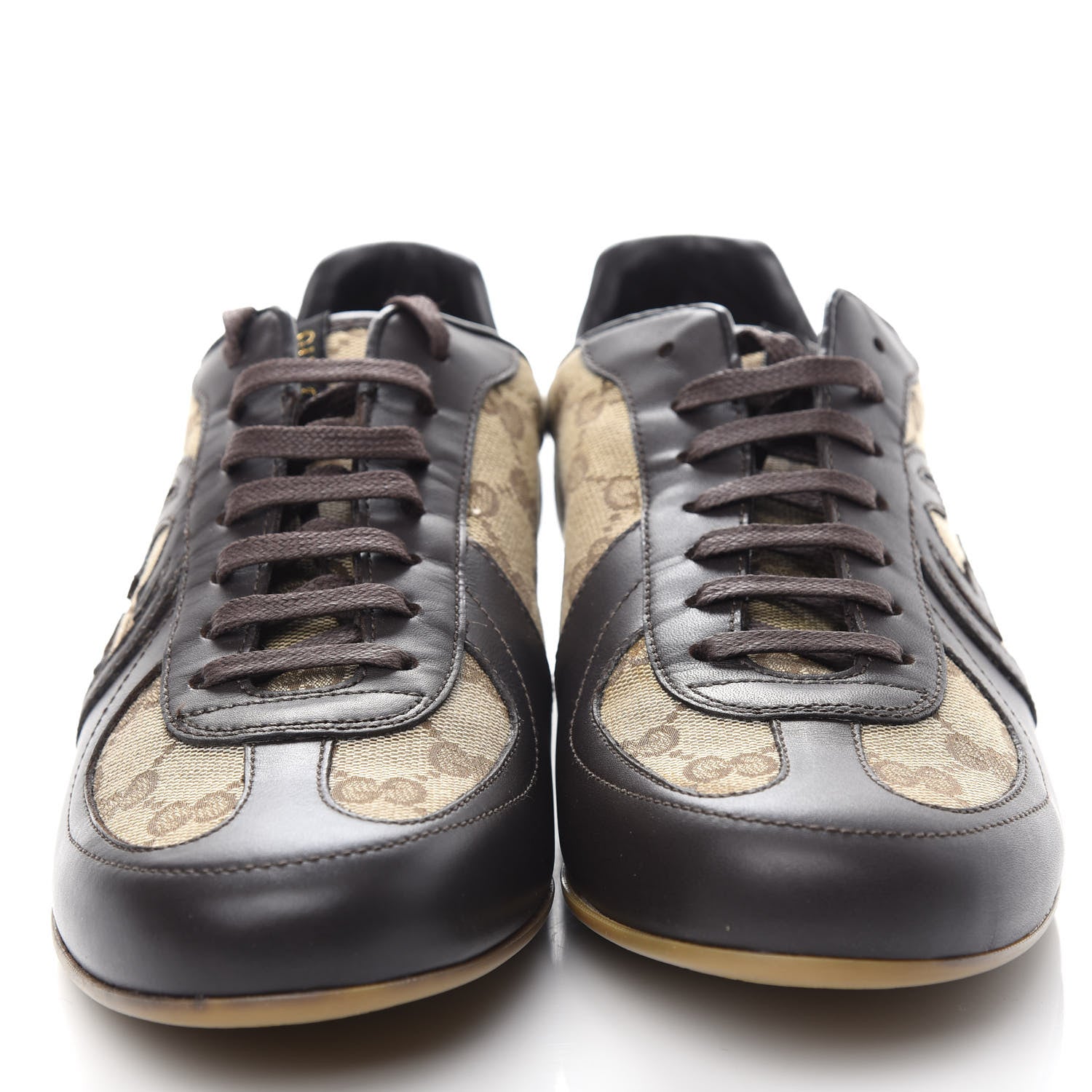 Gucci Monogram Nappa Interlocking G Sneakers 39.5 Beige Ebony Cocoa 5 of 11