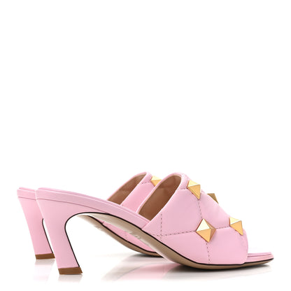 Valentino Garavani VALENTINO GARAVANI Nappa Quilted Roman Stud 65mm Slide Sandals 37 Giacinto 4 of 8