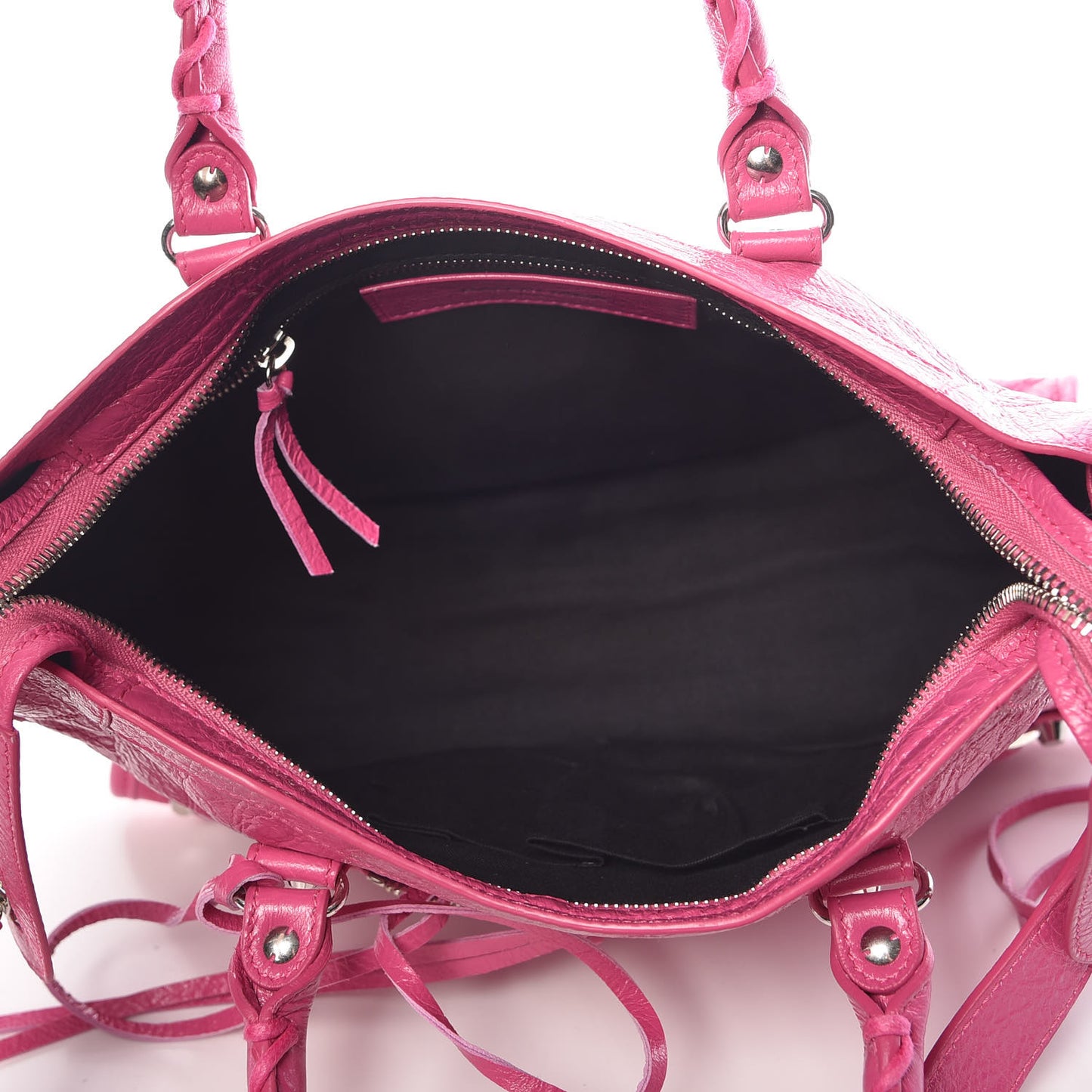 Agneau Classic Silver Hardware S City Rose Flamingo