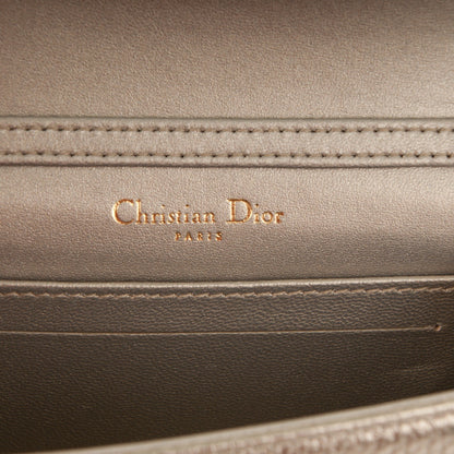 Christian Dior Metallic Grained Calfskin Baby Diorama Flap Bag Champagne 6 of 7