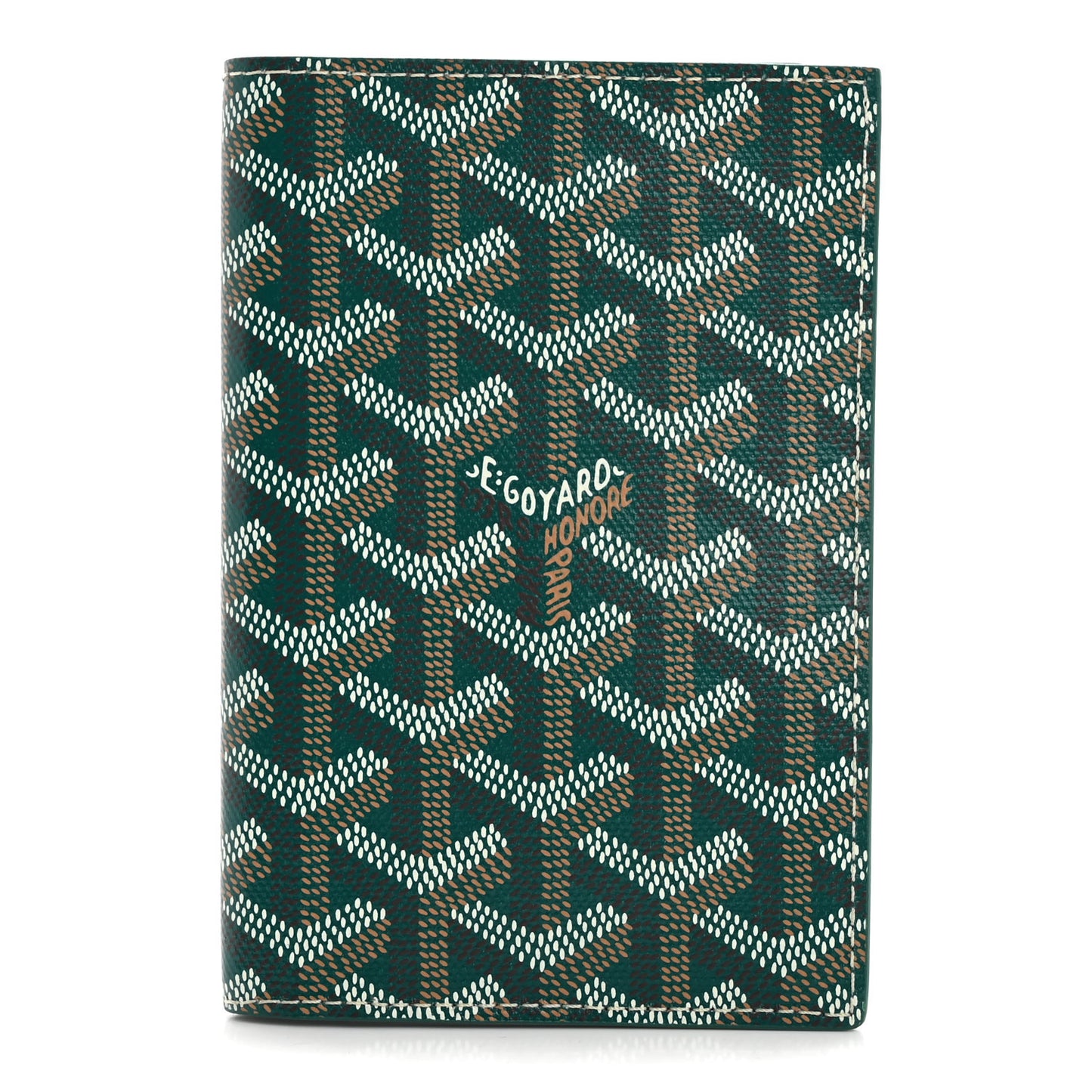 Goyardine Passport Wallet Green