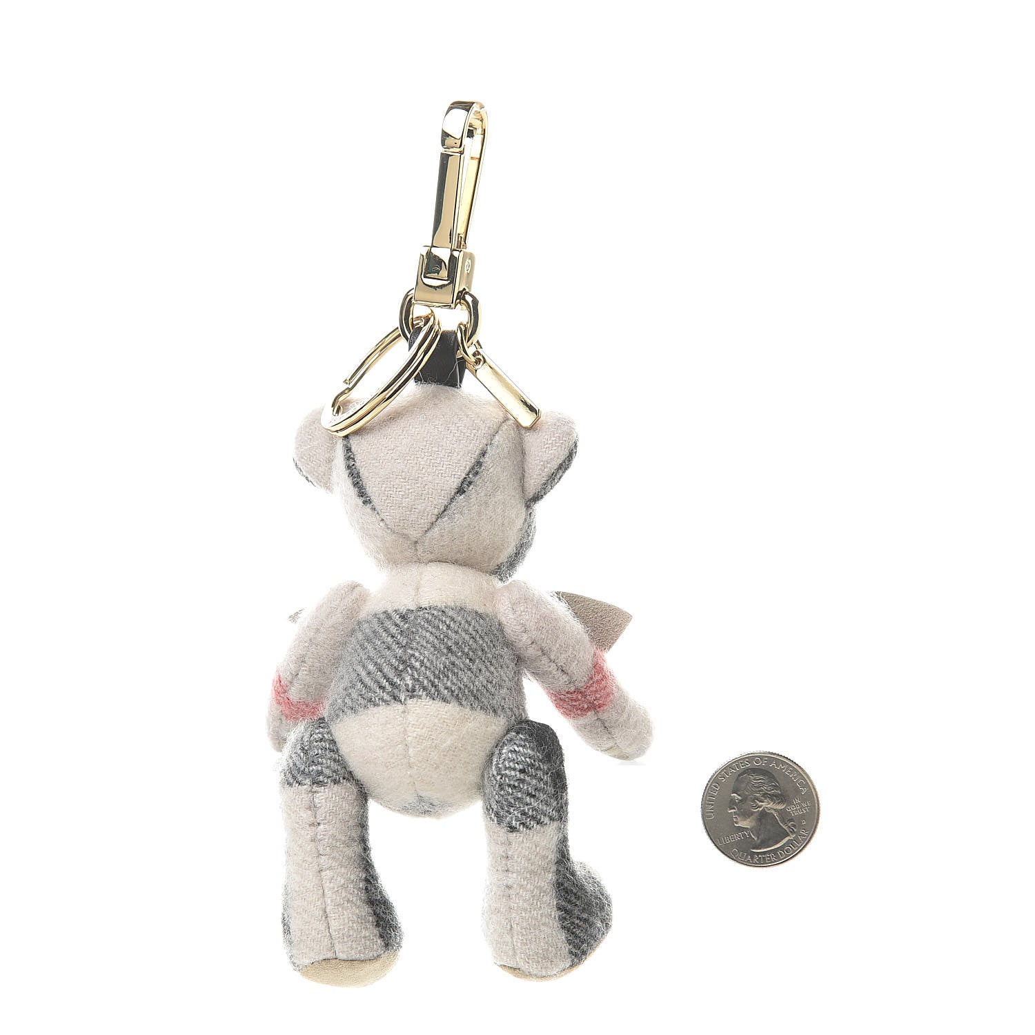 Burberry Cashmere House Check Thomas Bear Bag Charm Stone 2 of 4