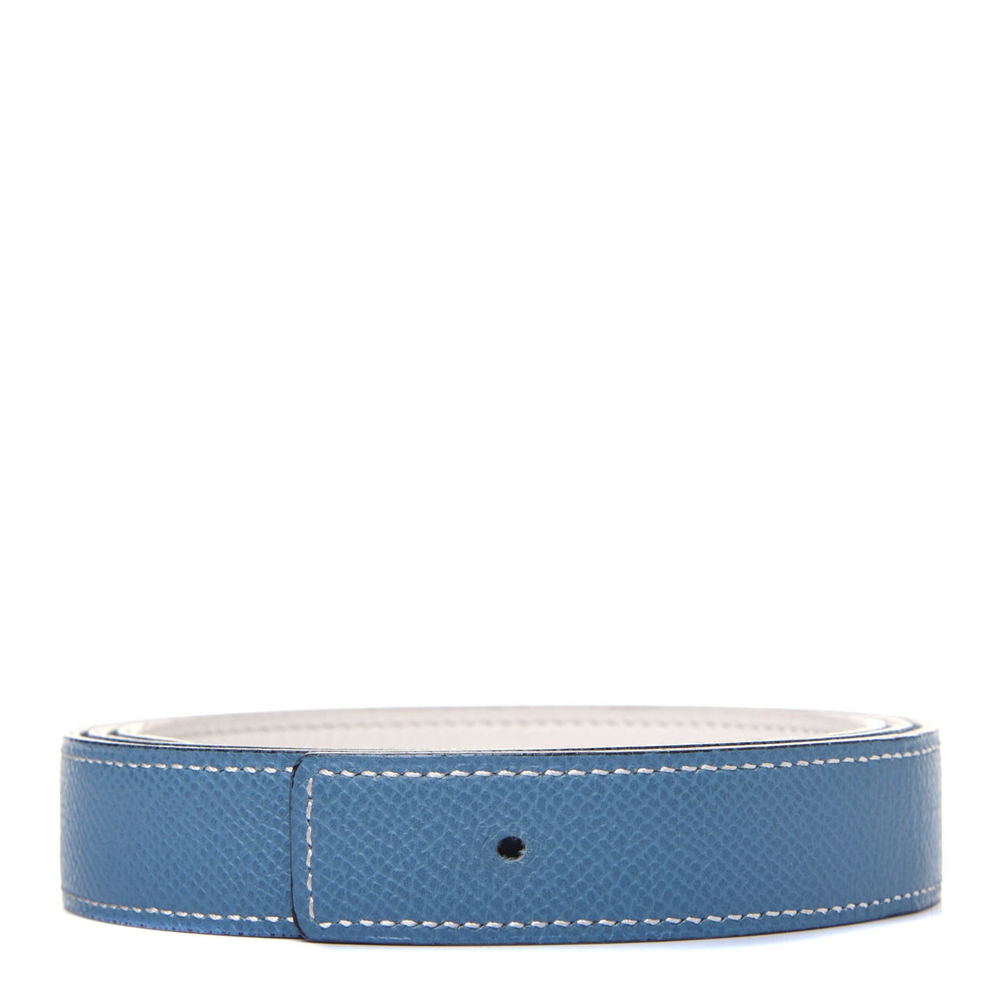 Swift Epsom 24mm H Belt Strap 95 White Blue Jean