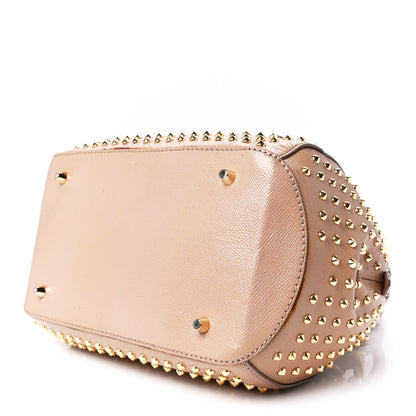 Burberry Patent Calfskin Studded Small Blaze Bowler Bag Oyster Pink 12 of 14