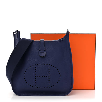 Hermes Taurillon Maurice Evelyne III PM Bleu Saphir 11 of 11