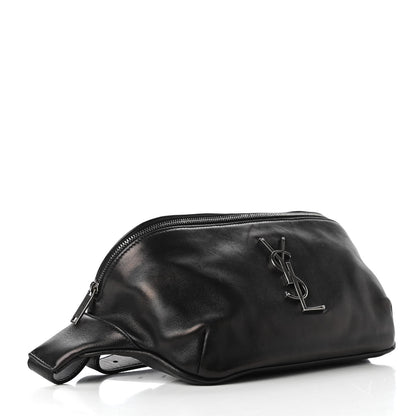 Saint Laurent Calfskin Monogram Belt Bag Black 4 of 11