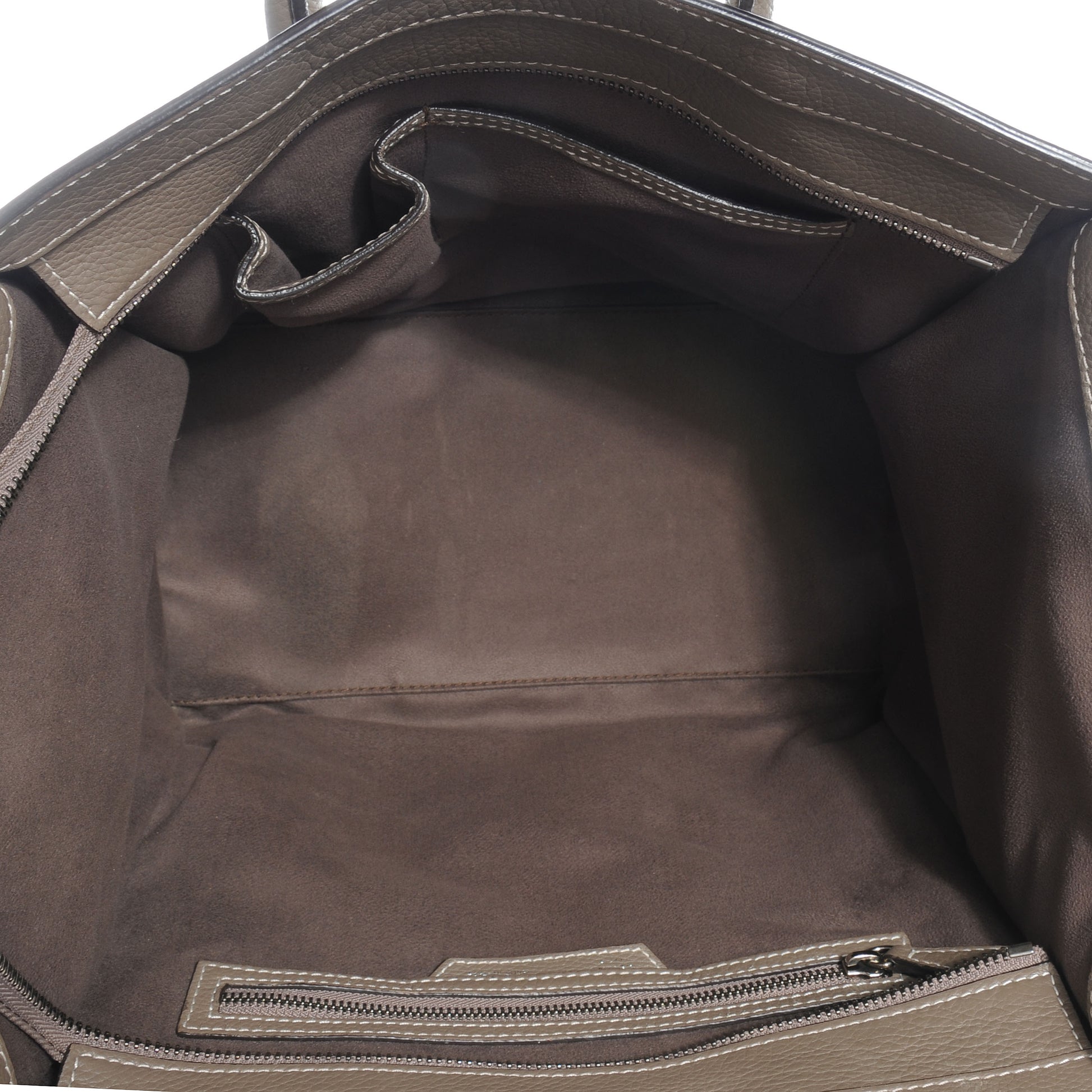 Celine Drummed Calfskin Mini Luggage Bag Souris 5 of 7