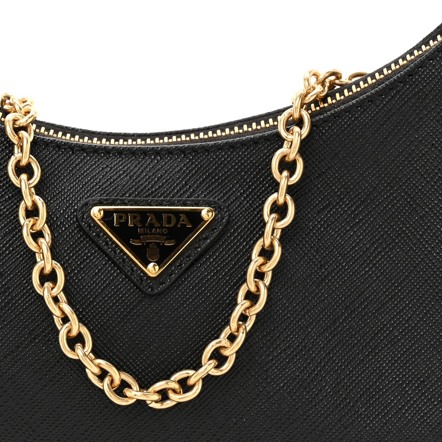 Prada Saffiano Lux Re-Edition 2005 Shoulder Bag Black 7 of 9