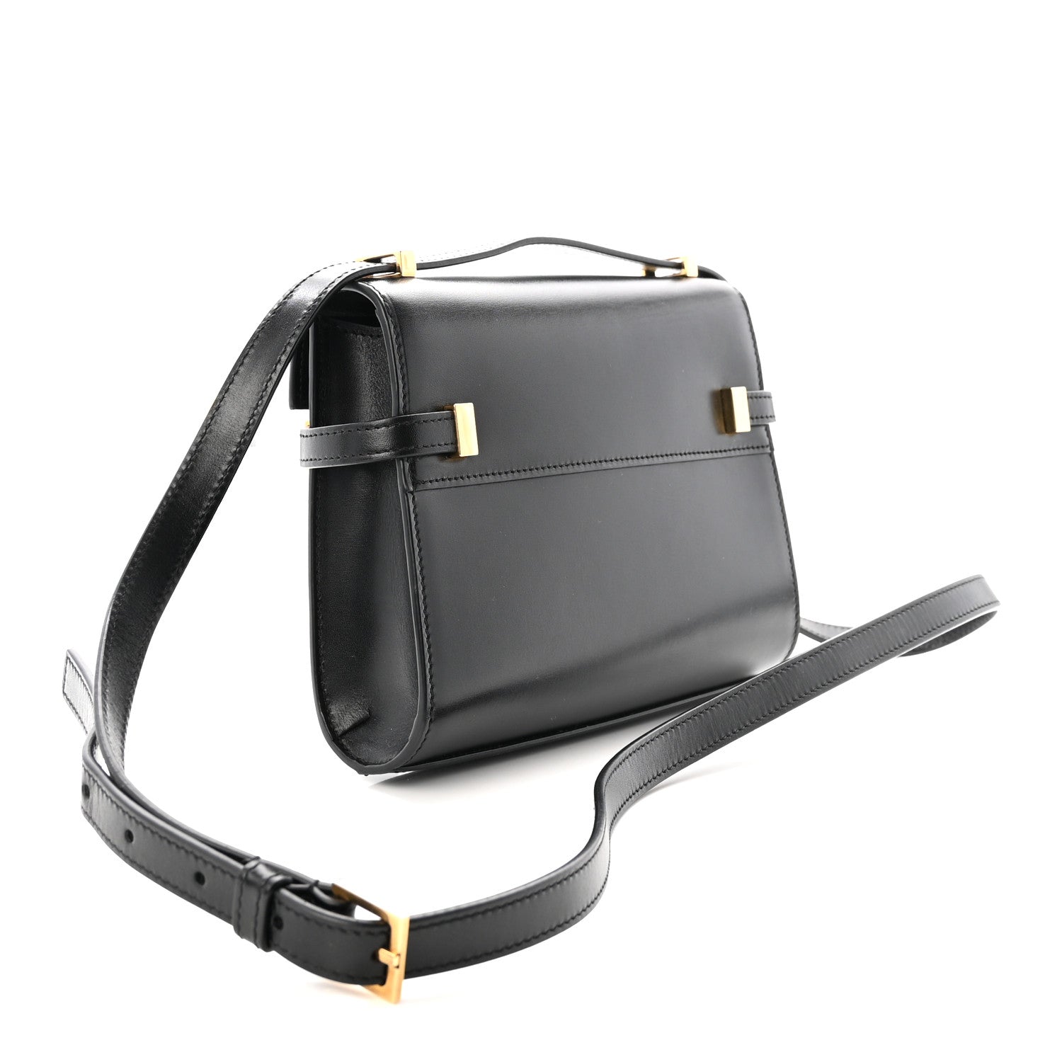 Saint Laurent Smooth Calfskin Mini Manhattan Shoulder Bag Black 2 of 8