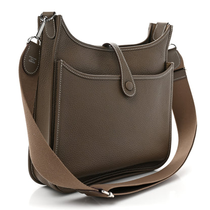 Hermes Taurillon Clemence Evelyne III PM Etoupe 3 of 9