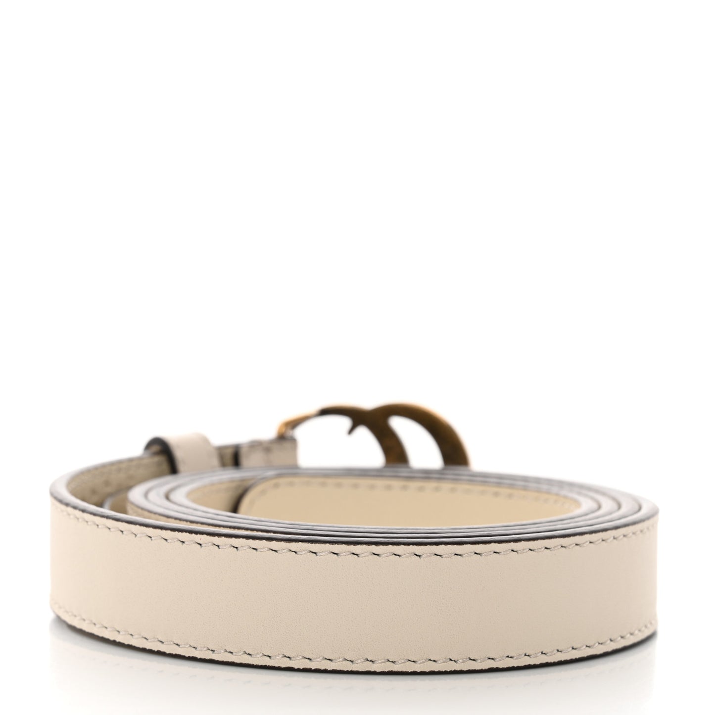 Calfskin Double G 20mm Belt 90 36 Mystic White
