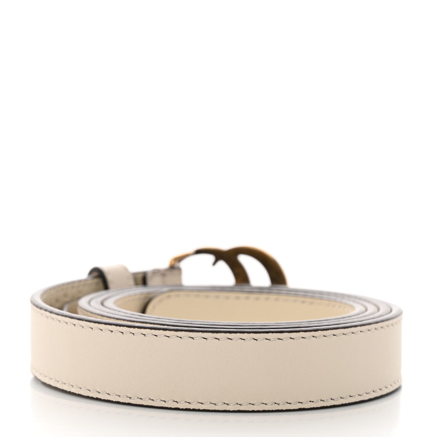 Gucci Calfskin Double G 20mm Belt 90 36 Mystic White 2 of 6
