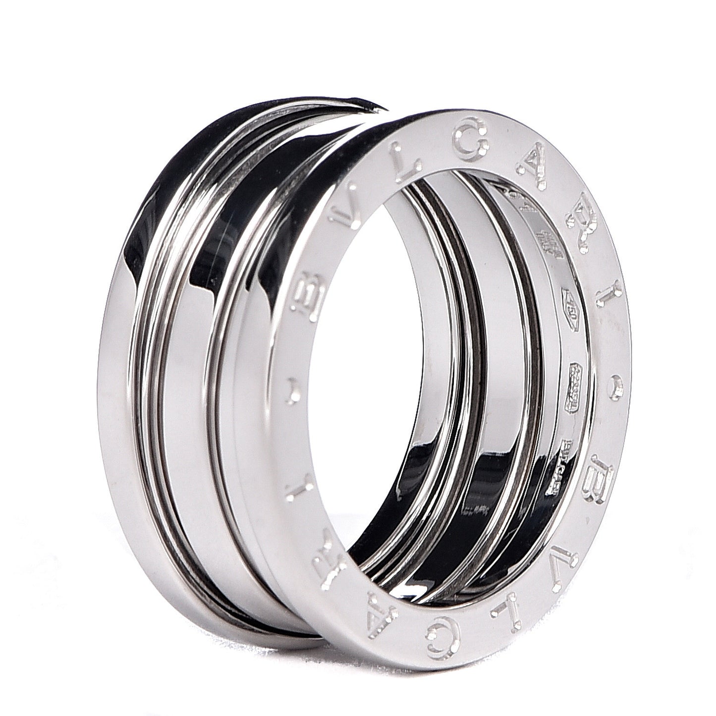 18K White Gold B.Zero1 Three-Band Ring 51 5.75