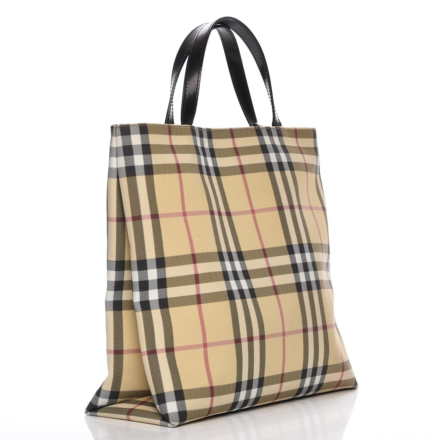 House Check Medium Tote Black