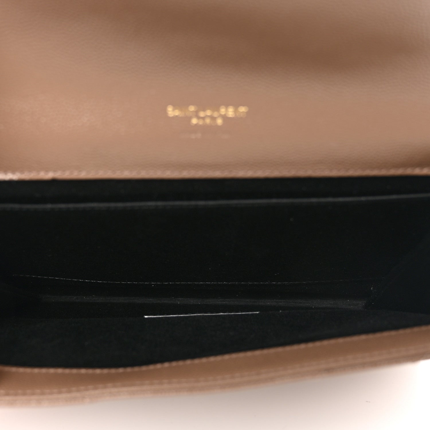 Saint Laurent Grain De Poudre Matelasse Chevron Monogram Cassandre Flap Pouch Taupe 5 of 8