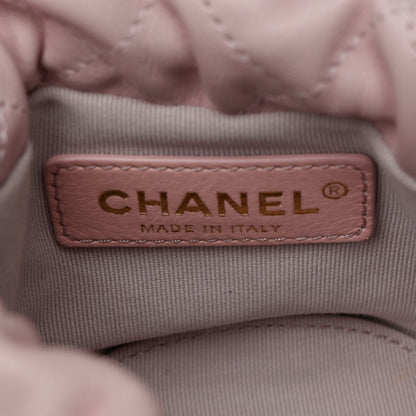 Chanel Calfskin Quilted Pearl Mini About Pearls Drawstring Bucket Light Pink 6 of 10