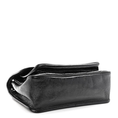 Saint Laurent Crinkled Calfskin Matelasse Monogram Medium Niki Chain Satchel Black 4 of 10