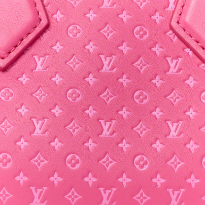 Louis Vuitton Calfskin Nanogram Embossed Speedy Bandouliere 20 Rose 9 of 12