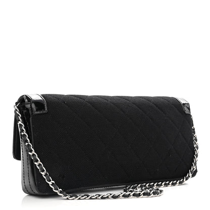 Chanel Jersey Patent Quilted 2.55 Reissue East West Flap Black 3 of 13