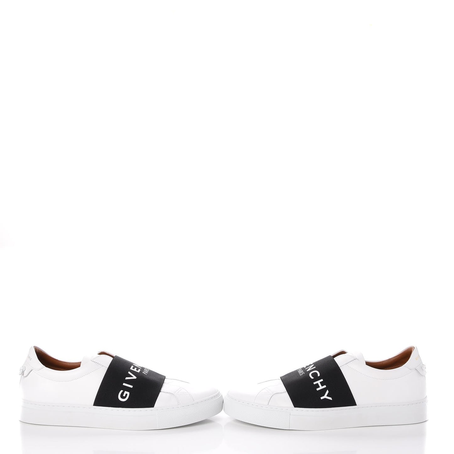 Calfskin Band Logo Mens Urban Street Sneakers 41 White Black
