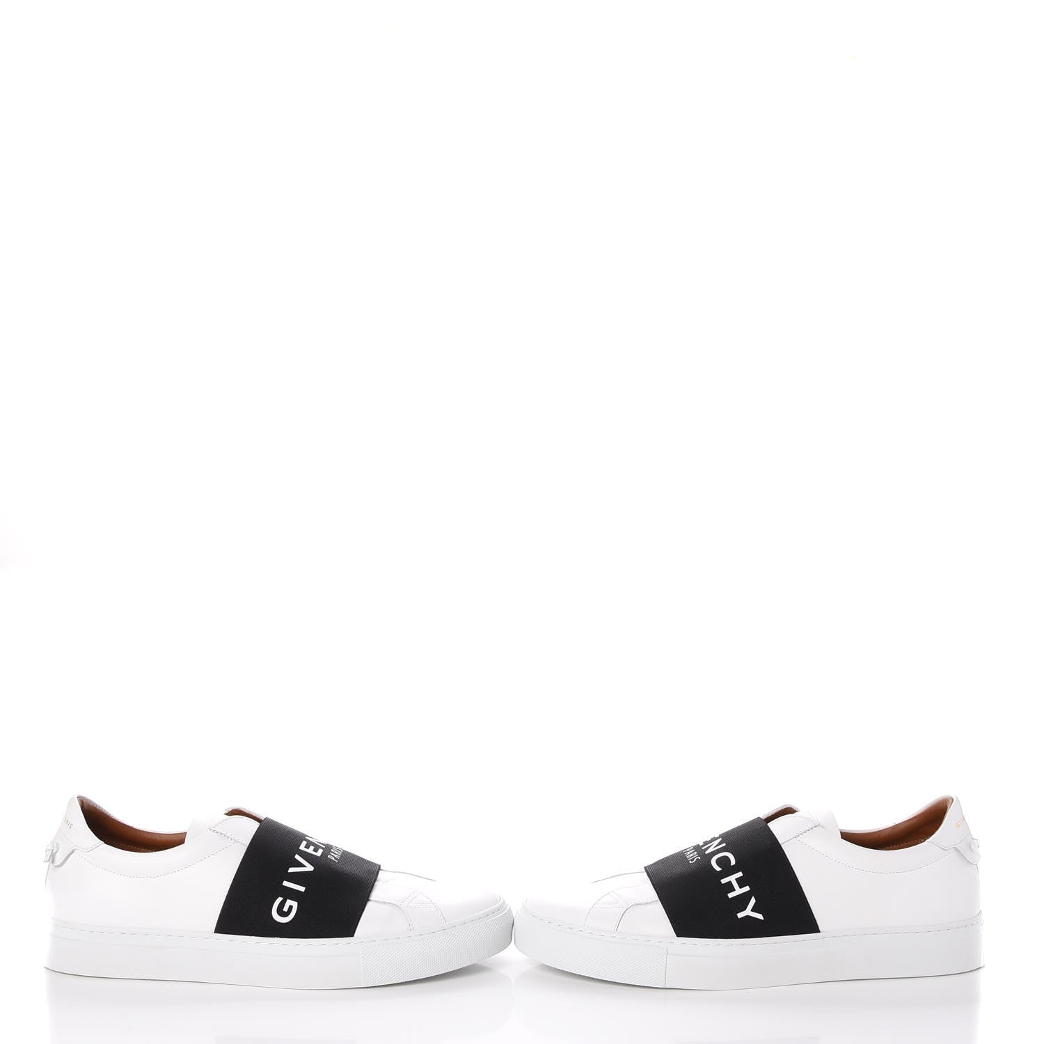 Givenchy Calfskin Band Logo Mens Urban Street Sneakers 41 White Black 6 of 12