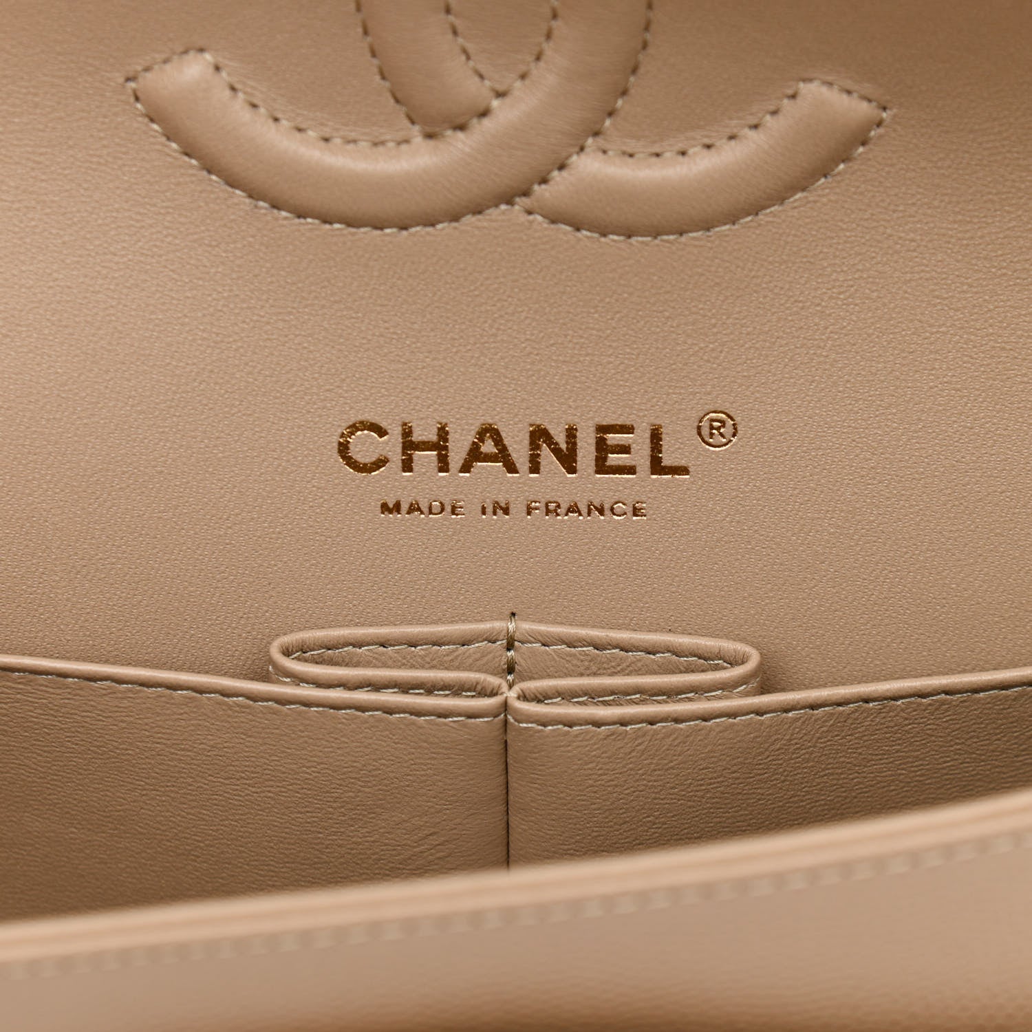 Chanel Caviar Quilted Medium Double Flap Beige 5 of 10