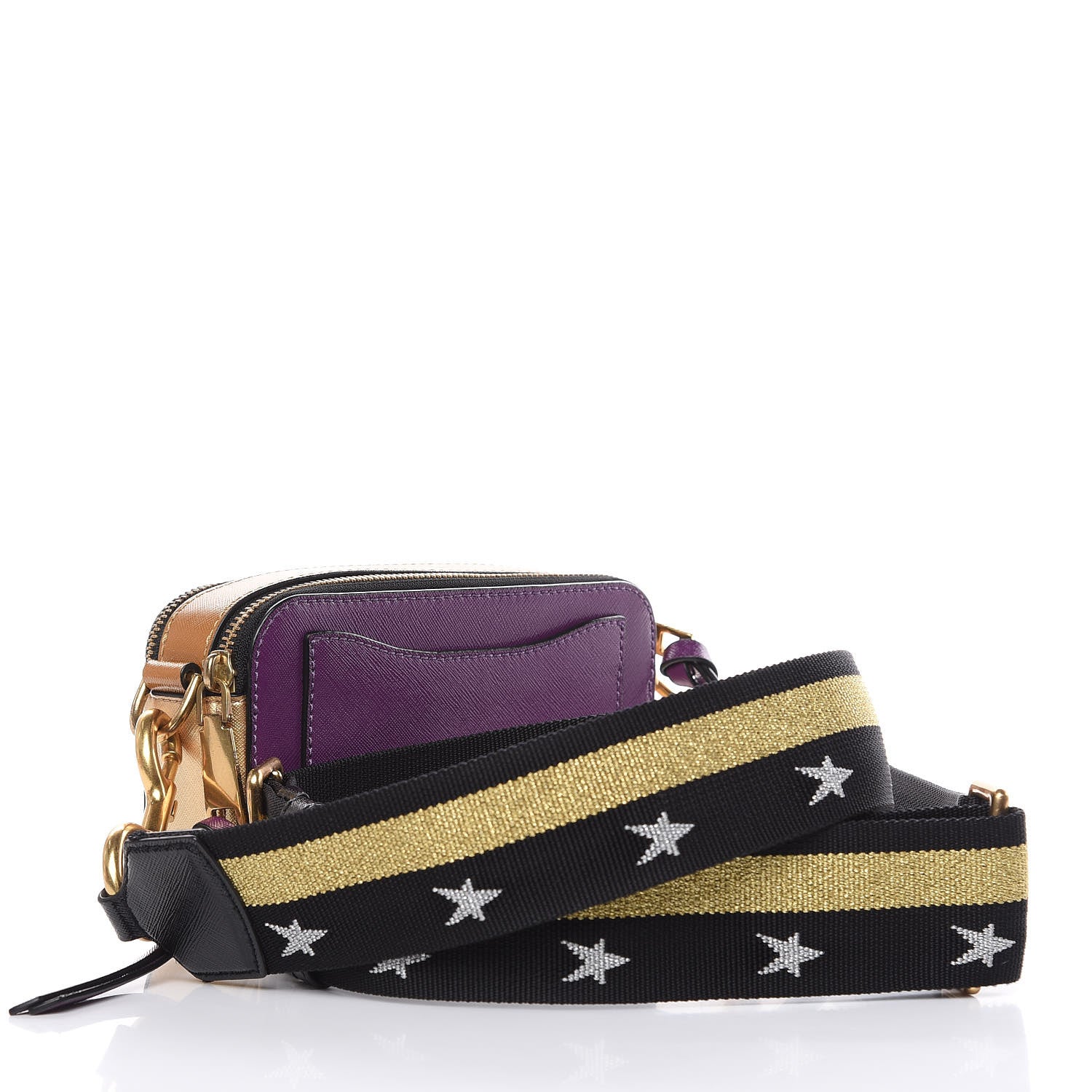 Marc Jacobs Saffino Small Snapshot Camera Bag Purple Gold 3 of 10