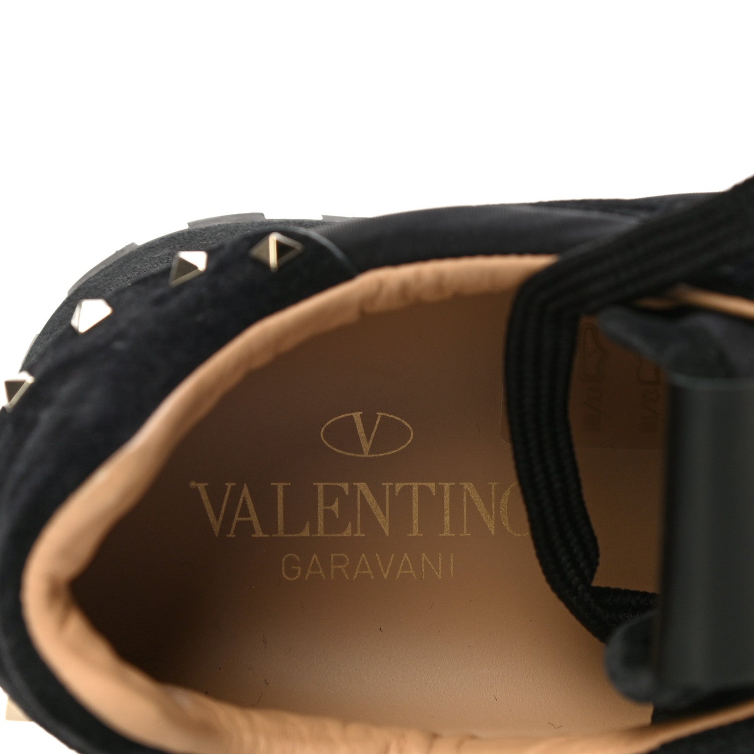 Valentino Garavani Suede Nylon Camouflage Womens Soul Rockstud Sneakers 41 Black 9 of 13