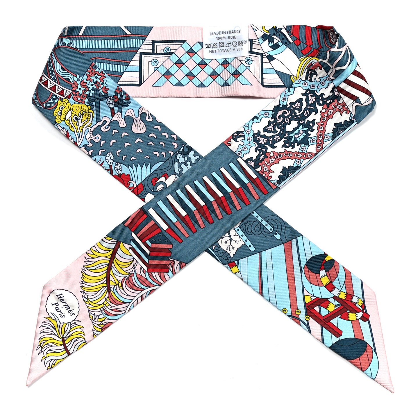 Silk De l'Ombrelle Aux Duels Twilly Bleu Moyen Rose Pale