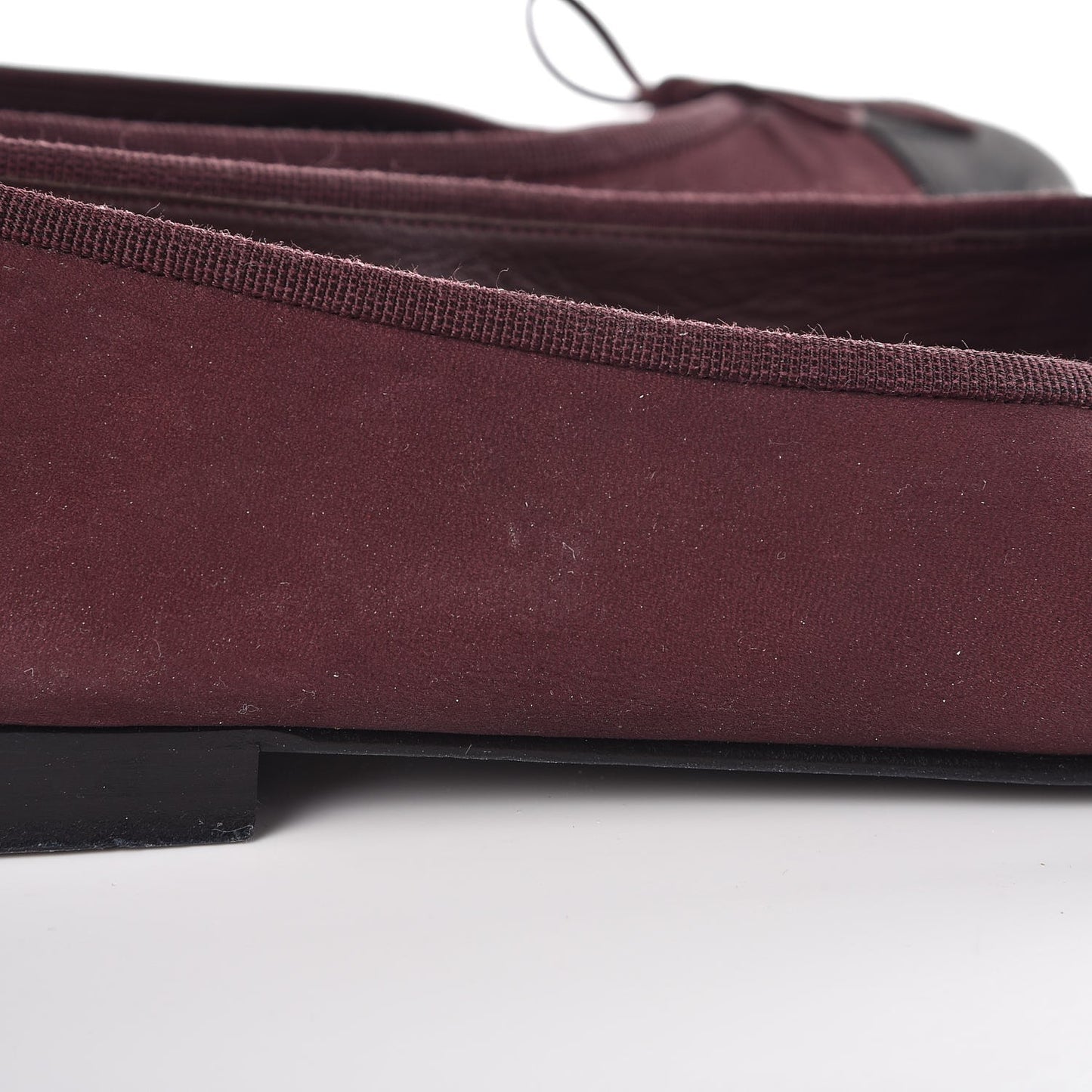 Nubuck Cap Toe CC Ballerina Flats 41 Burgundy Black