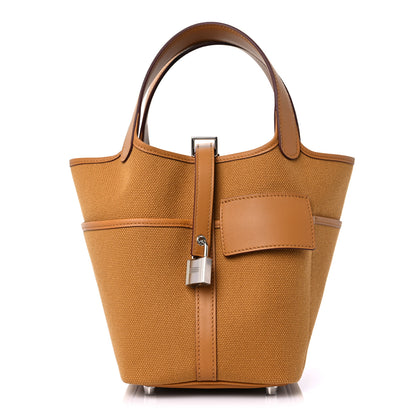 Hermes Toile Goeland Swift Cargo Picotin Lock 18 Sesame 1 of 11