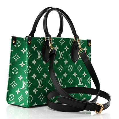 Louis Vuitton Jacquard Velvet Monogram Onthego PM Green 2 of 7