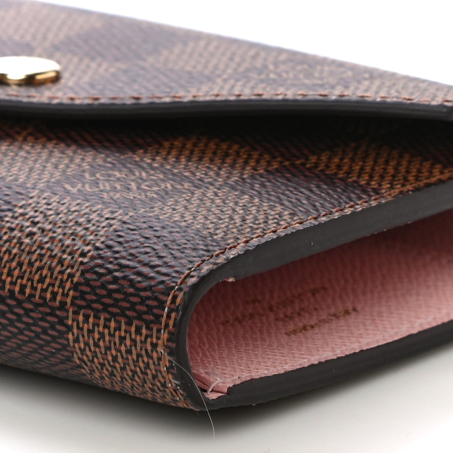 Damier Ebene Victorine Wallet Rose Ballerine