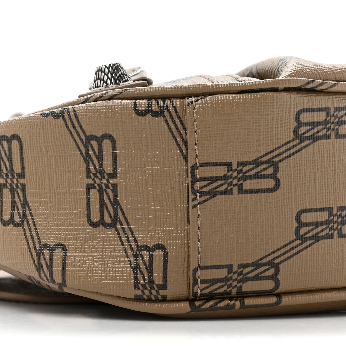 Coated Canvas BB Monogram Le Cagole Shoulder Bag XS Beige Brown