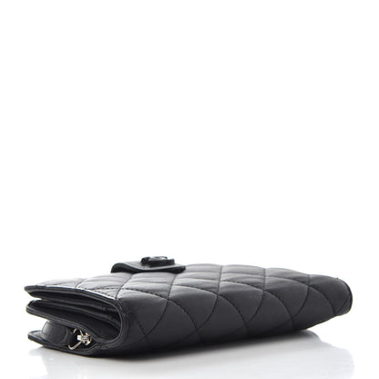 Chanel Lambskin Quilted Zipped Pocket Wallet Black 4 of 8