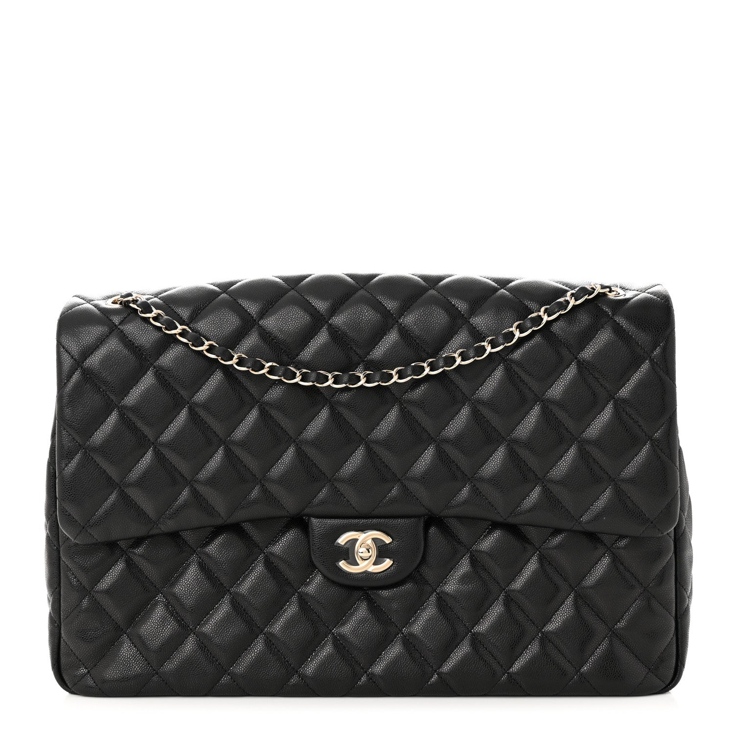 Chanel Caviar Quilted Small XXL Travel Flap Bag Black 1 of 11