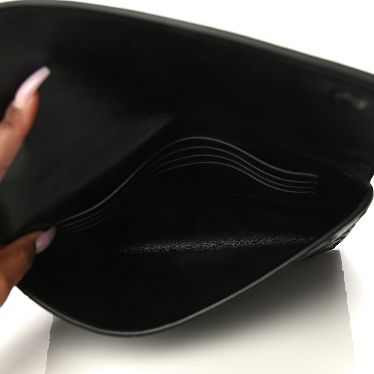 Bottega Veneta Nappa Intrecciato Flap Pouch Black 5 of 12