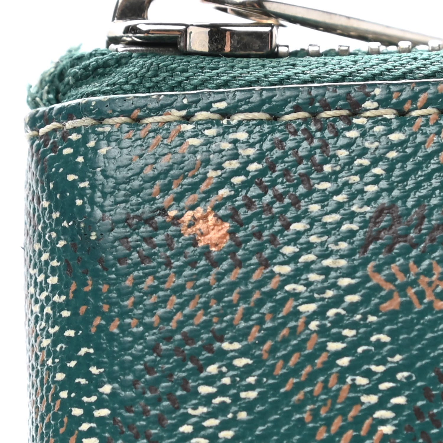 Goyard Goyardine Matignon Zip Around GM Wallet Green 7 of 8