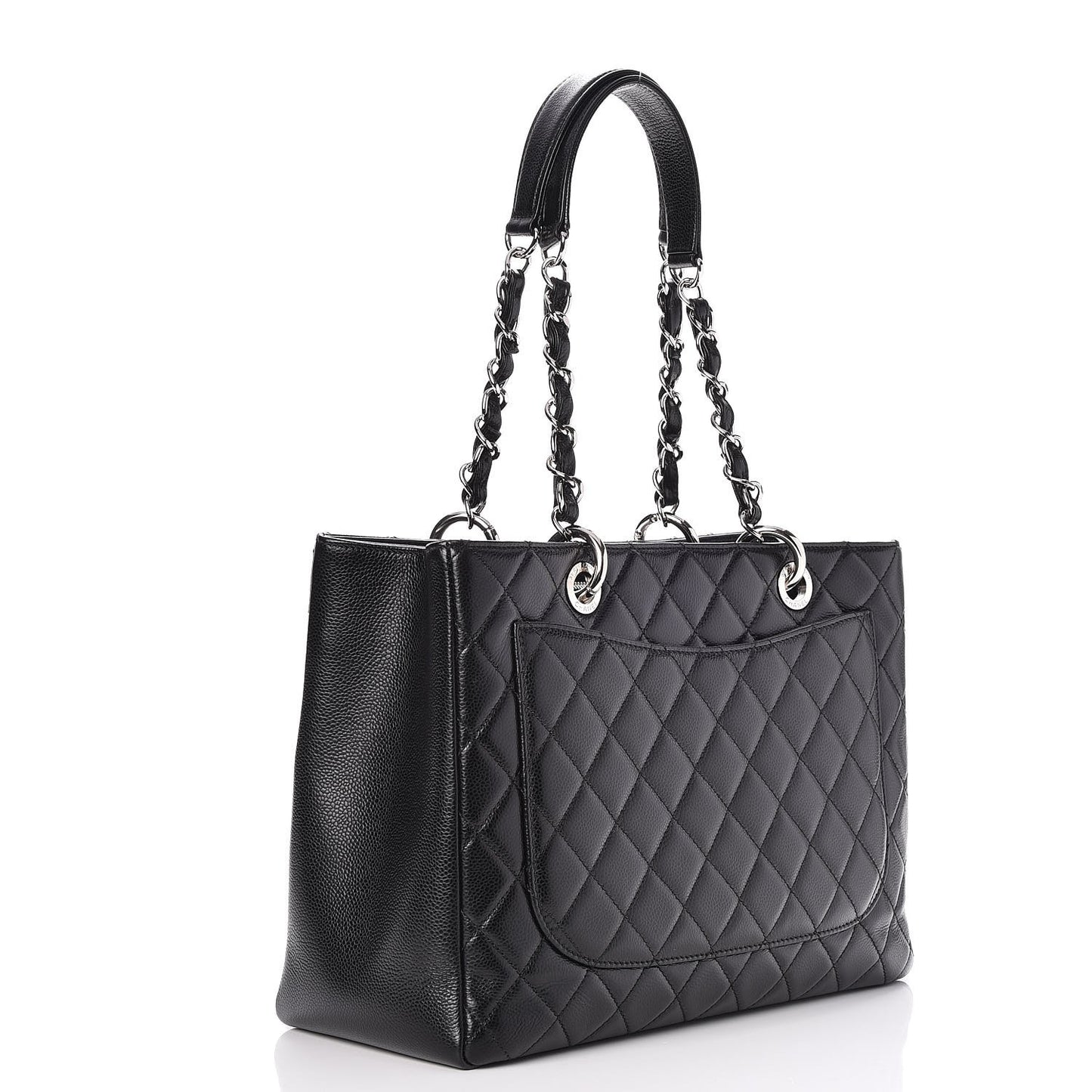 Caviar Quilted Grand Shopping Tote GST Black